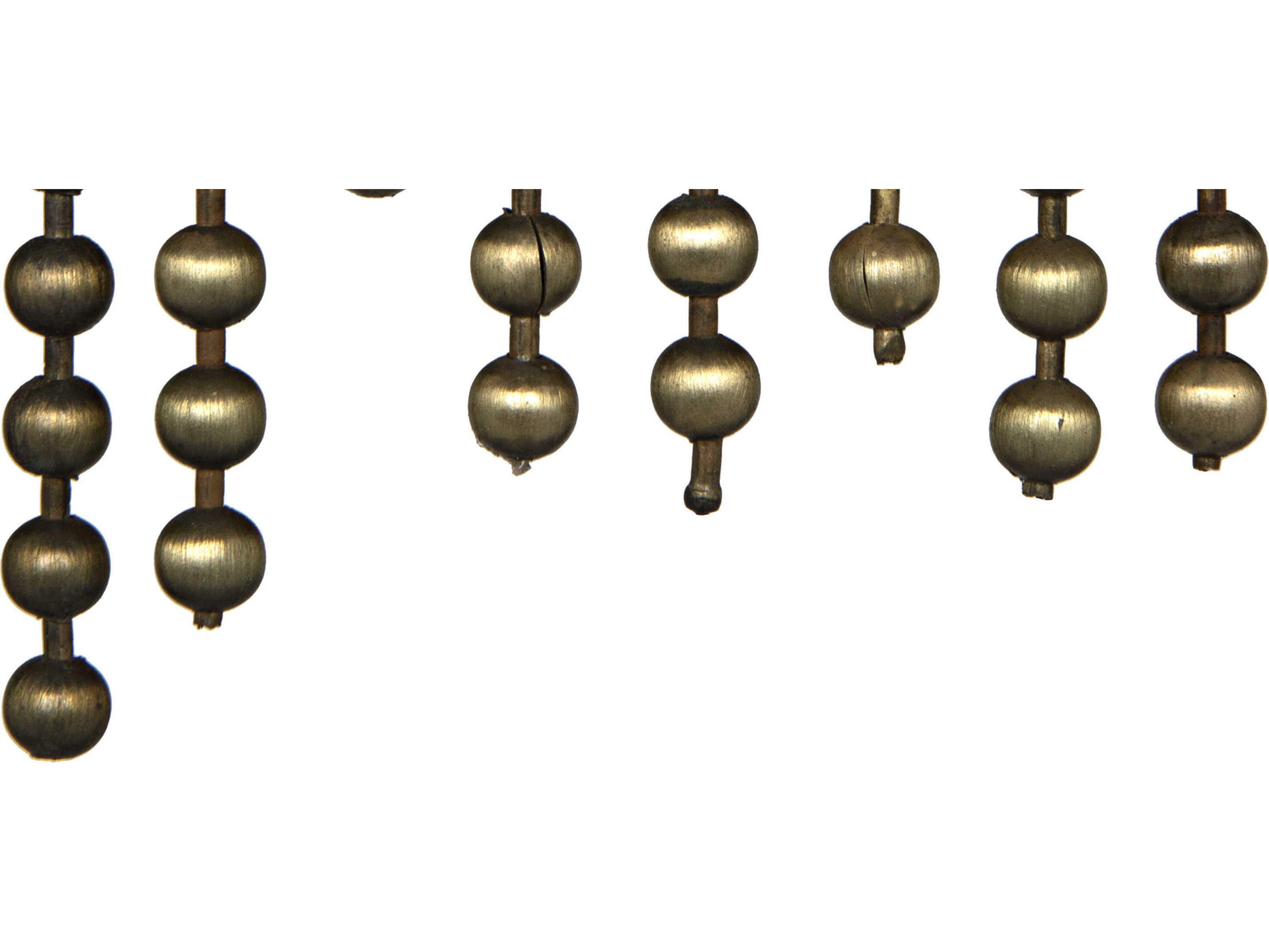 Noir Fixed Lighting 8-Light Antique Brass Empire Tiered Chandelier