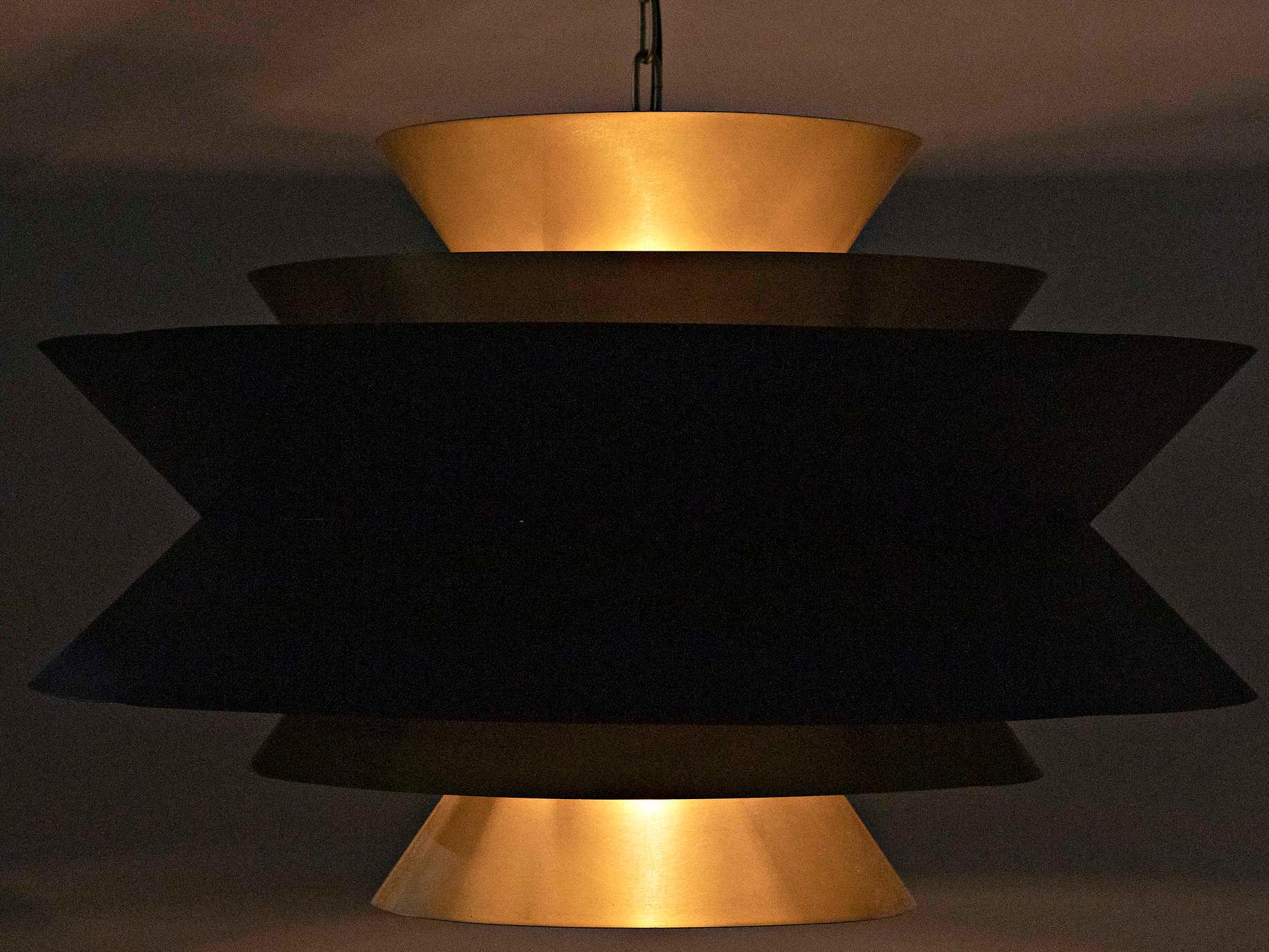 Noir Orion Black Metal Brass Pendant