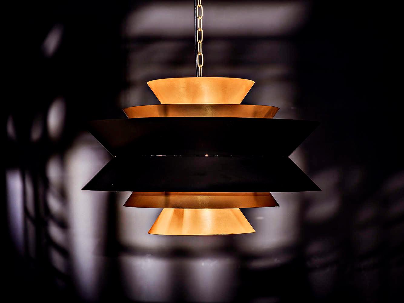 Noir Orion Black Metal Brass Pendant