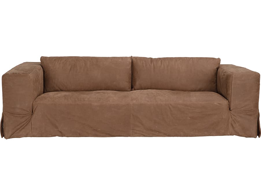 Noir Plato Brown Leather Sofa