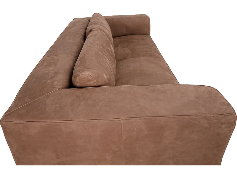 Noir Plato Brown Leather Sofa