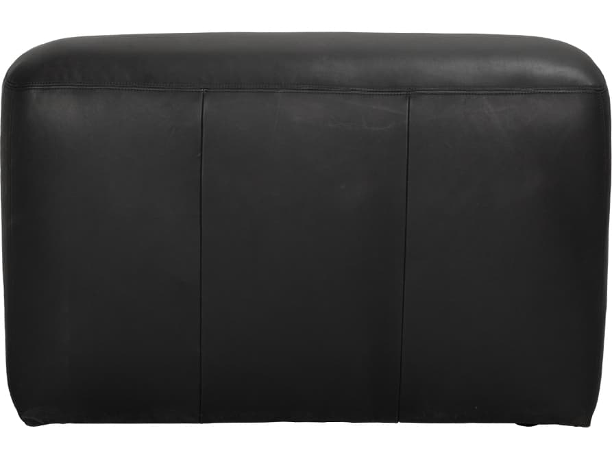 Noir Augustus Black Leather Modular Chair
