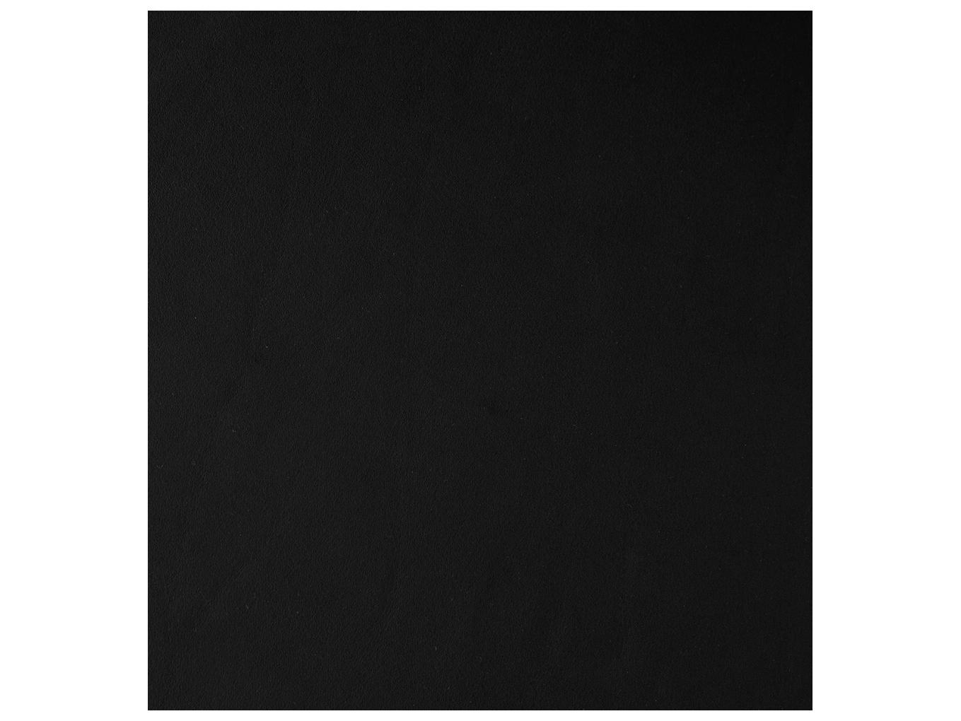 Noir Augustus Black Leather Ottoman