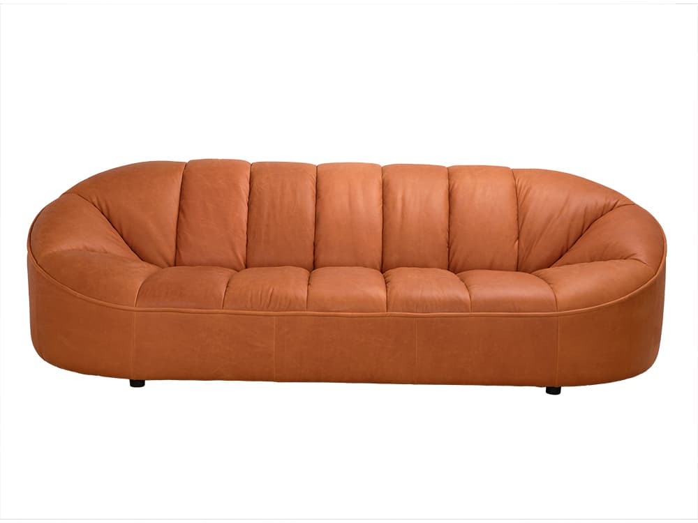 Noir Amadeus Roman Red Leather Sofa