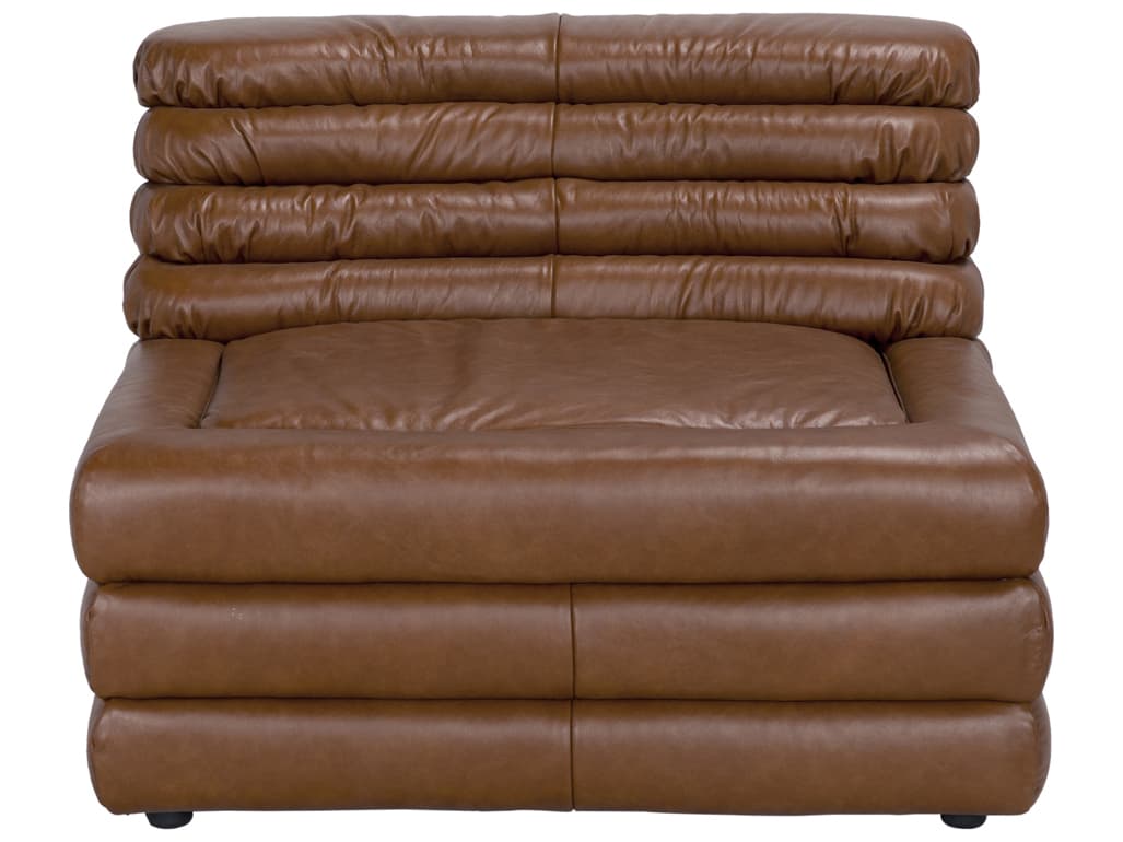 Noir Bandera Brown Leather Modular Chair