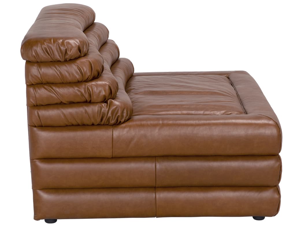 Noir Bandera Brown Leather Modular Chair