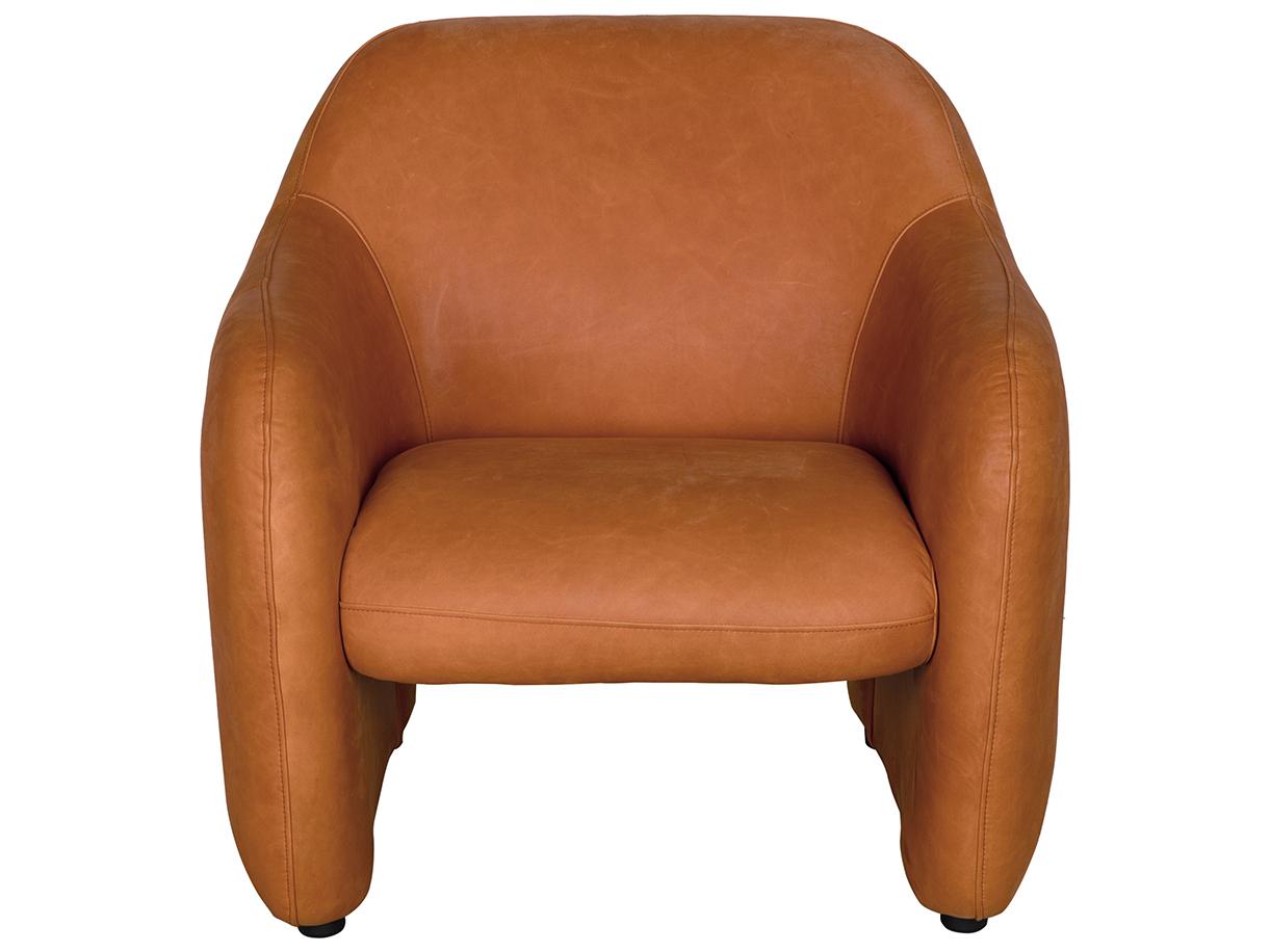Noir Marx Red Leather Accent Chair