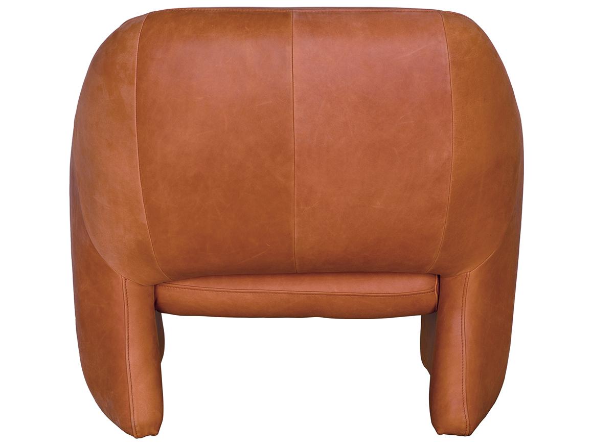 Noir Marx Red Leather Accent Chair