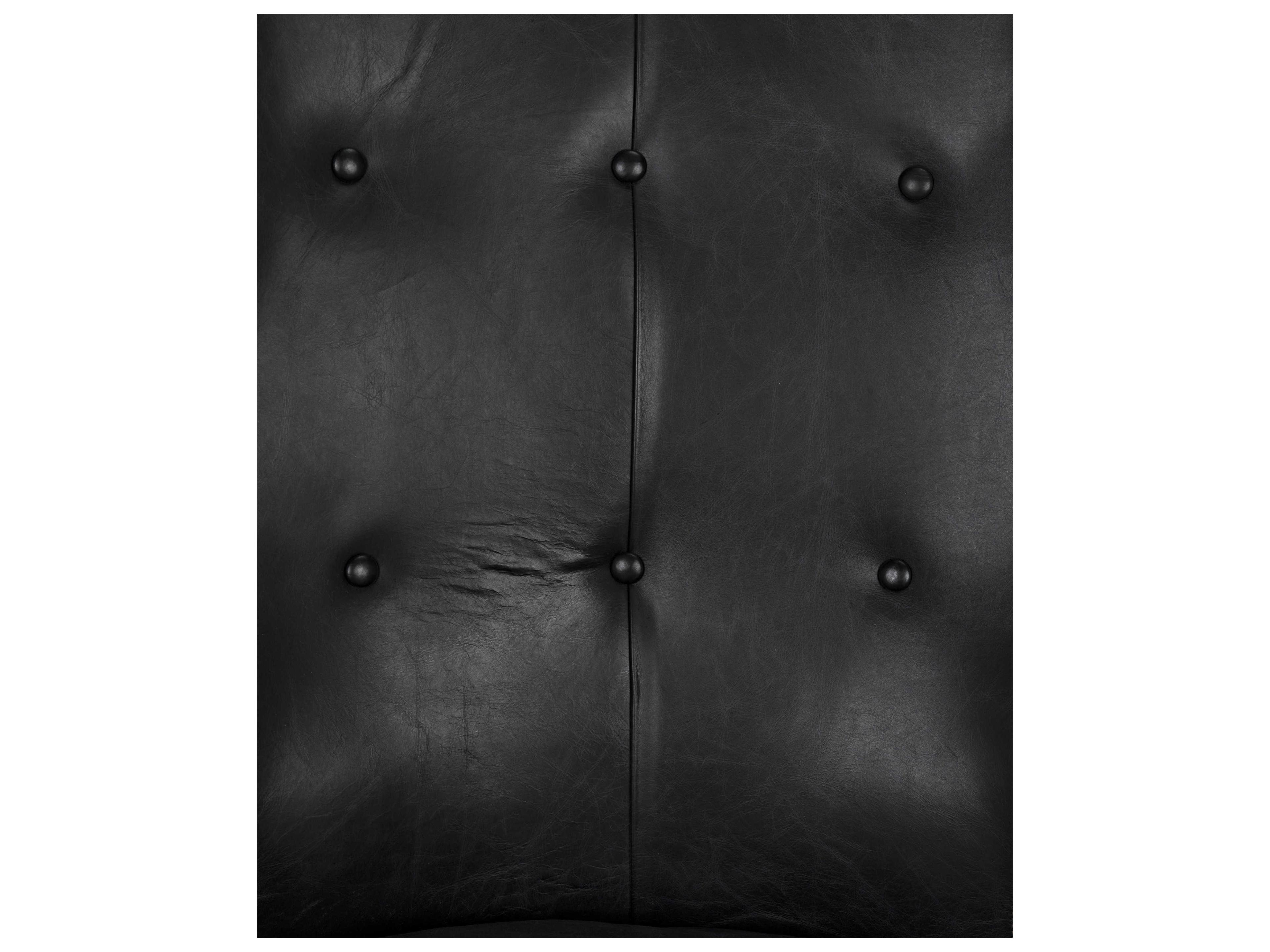 Noir Black Leather Accent Chair