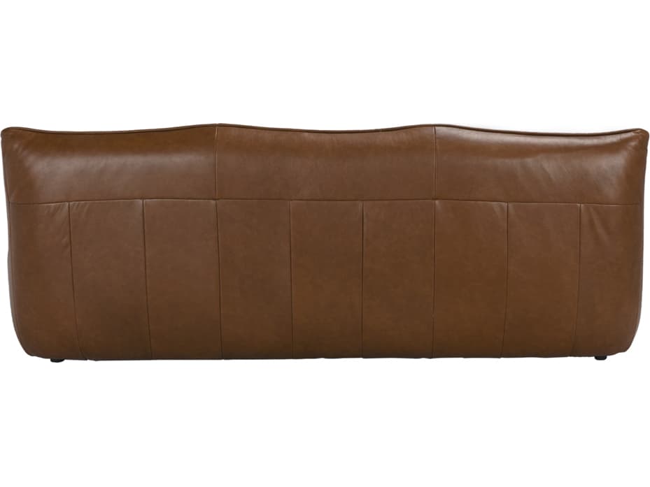 Noir Mcclain Roche Tan Brown Leather Sofa