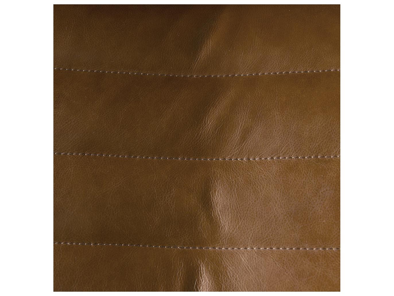 Noir Mcclain Swivel Brown Leather Accent Chair