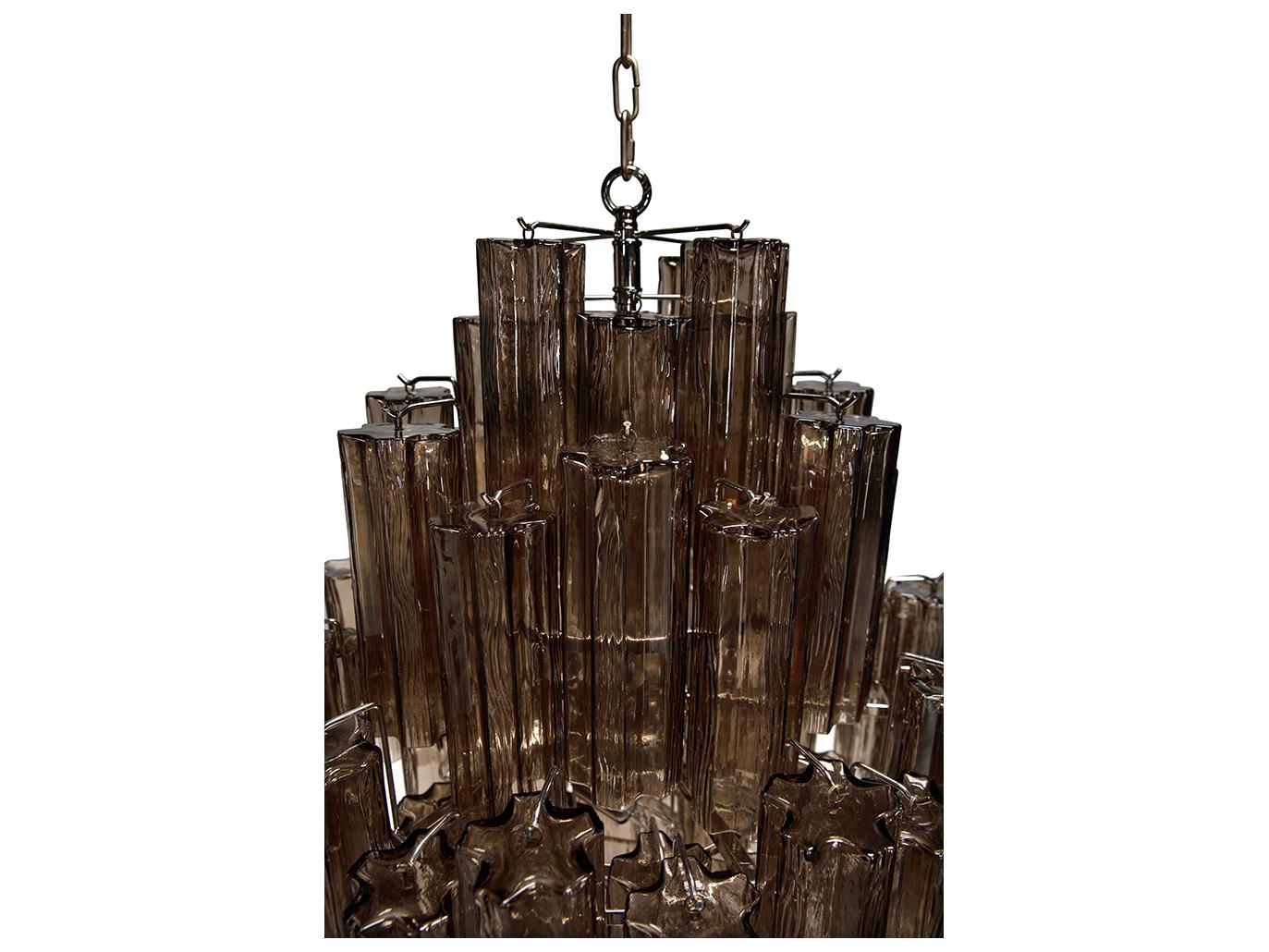 Noir Coco 9-light Silver Tiered Chandelier