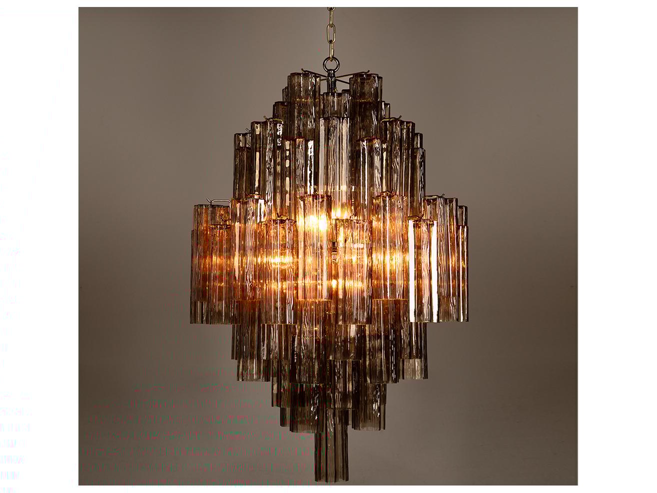 Noir Coco 9-light Silver Tiered Chandelier