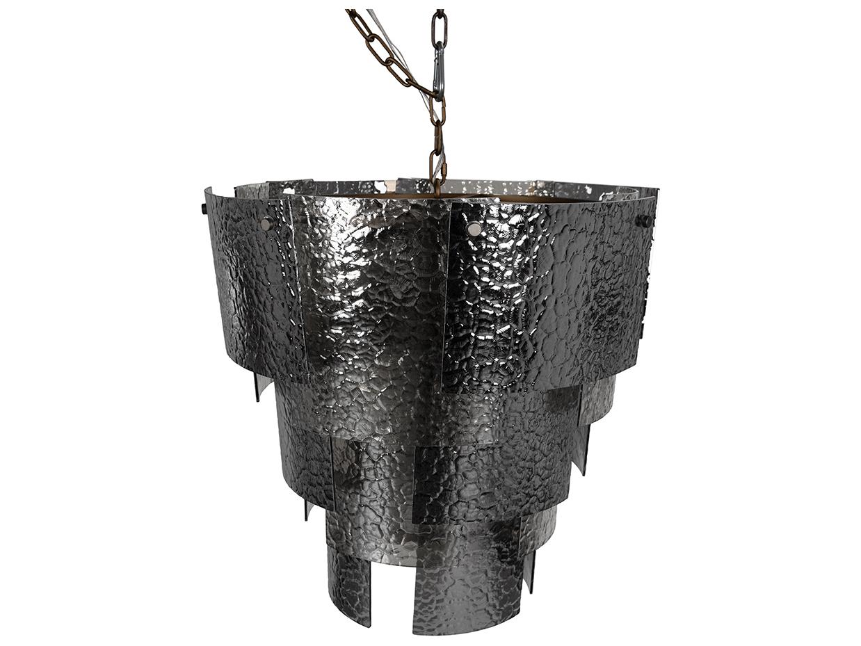 Noir Cornelius 10-light Antique Brass Tiered Chandelier