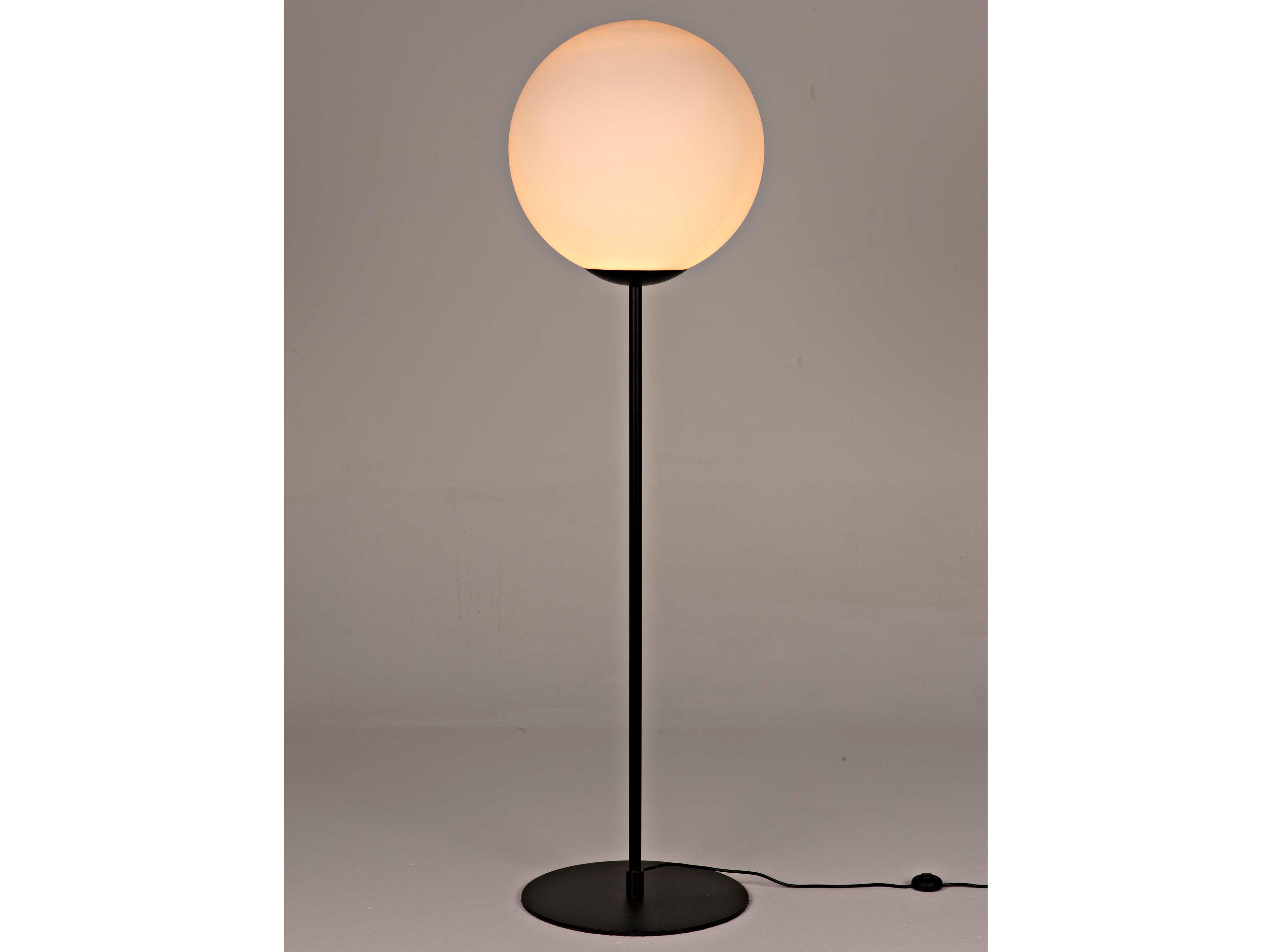 Noir Lazarus Matte Black Floor Lamp