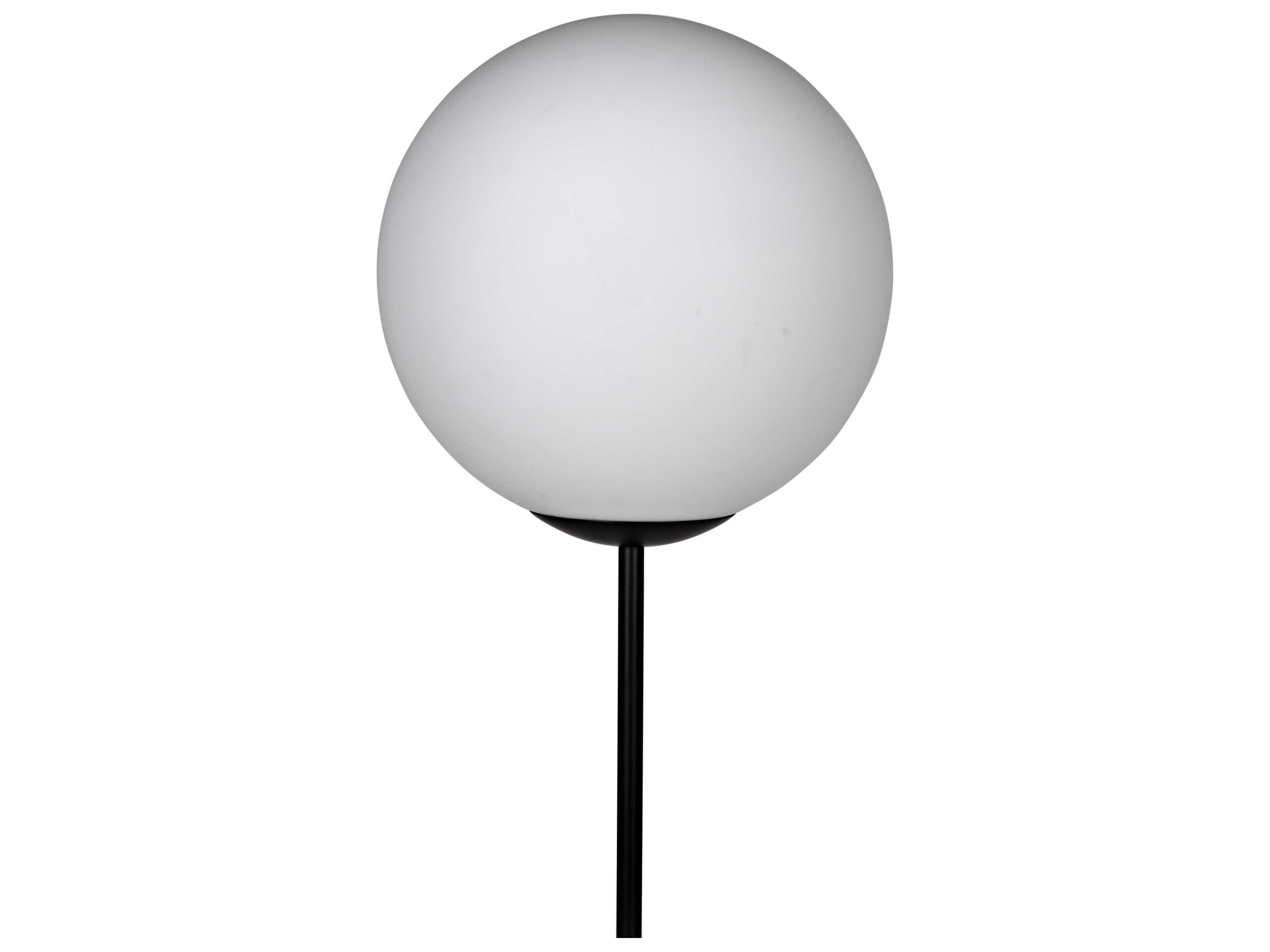 Noir Lazarus Matte Black Floor Lamp