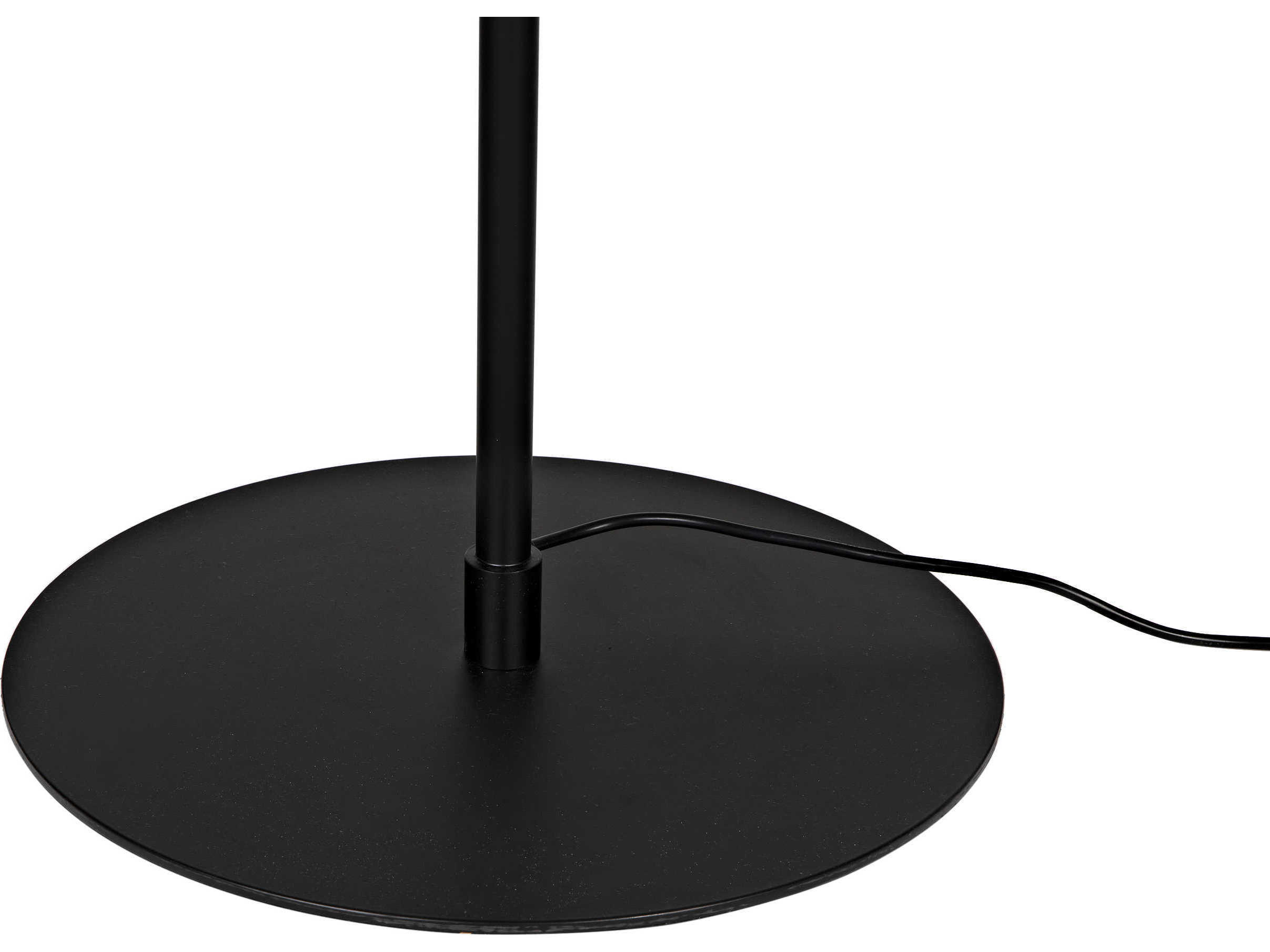 Noir Lazarus Matte Black Floor Lamp