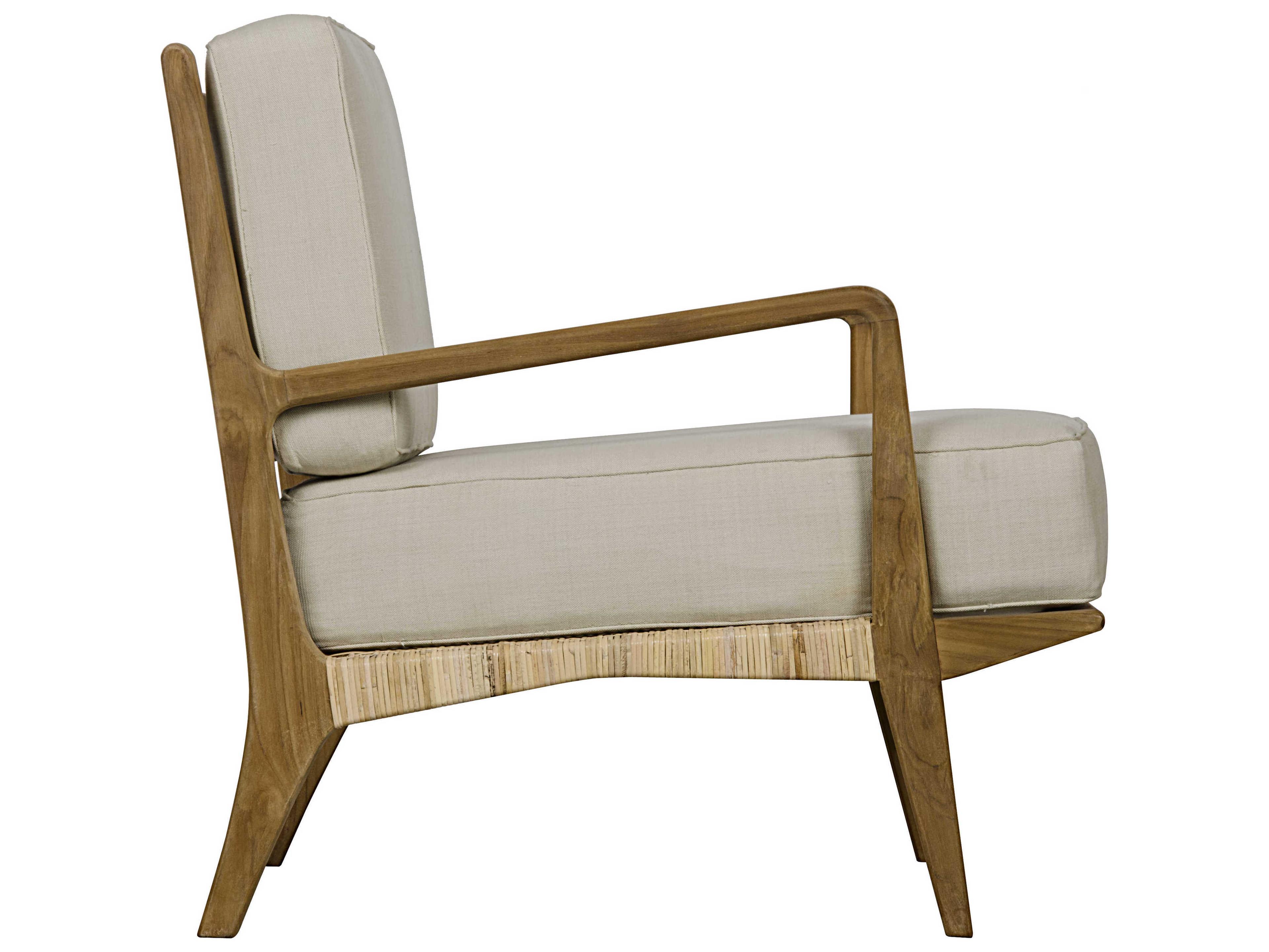 Noir Living Room Brown Fabric Accents Accent Chair