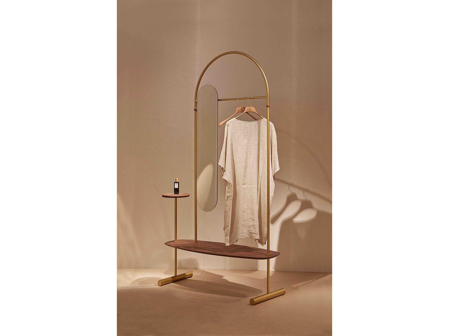 Nomon Arco Brass Oval Floor Mirror