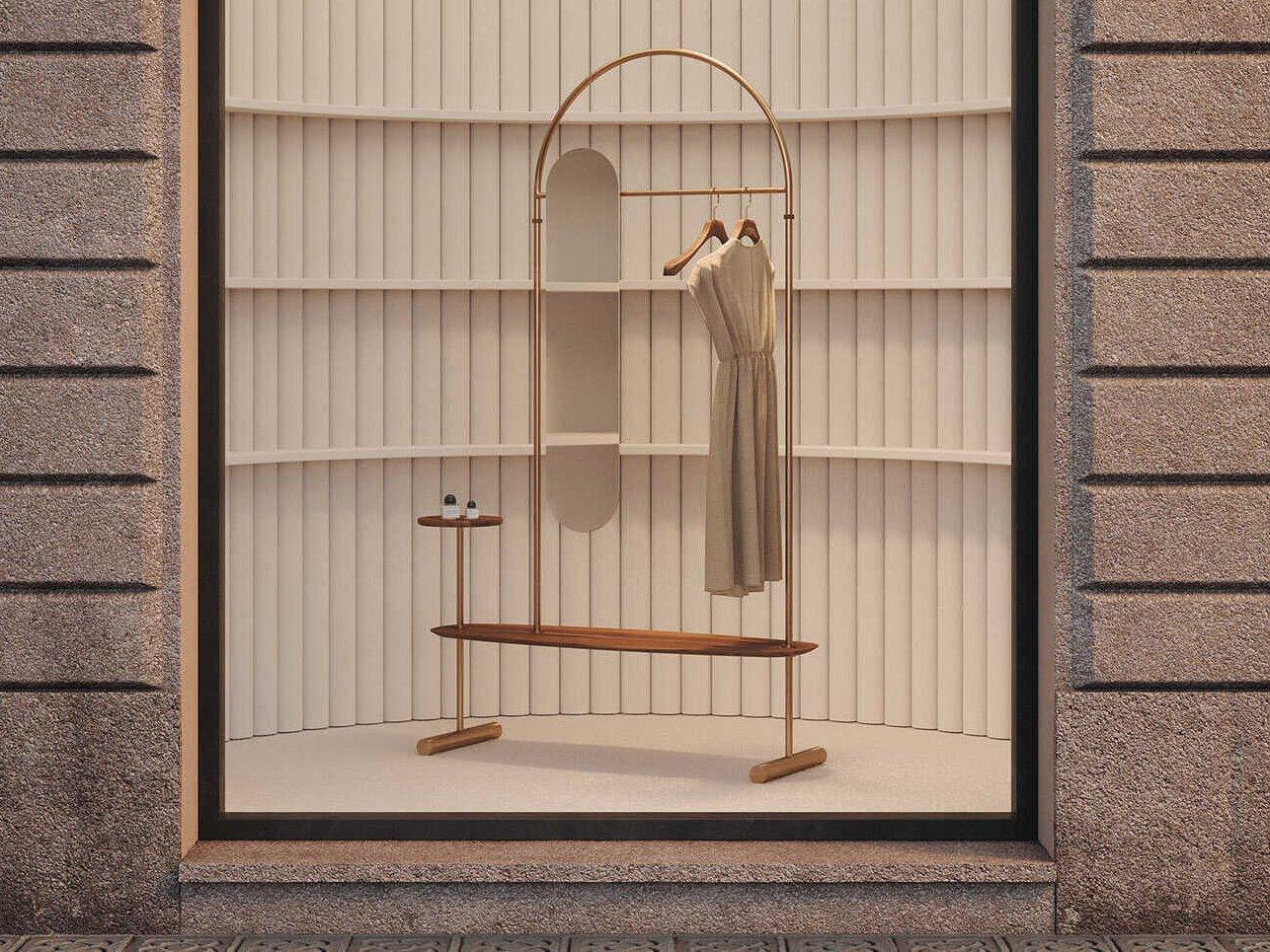 Nomon Arco Brass Oval Floor Mirror