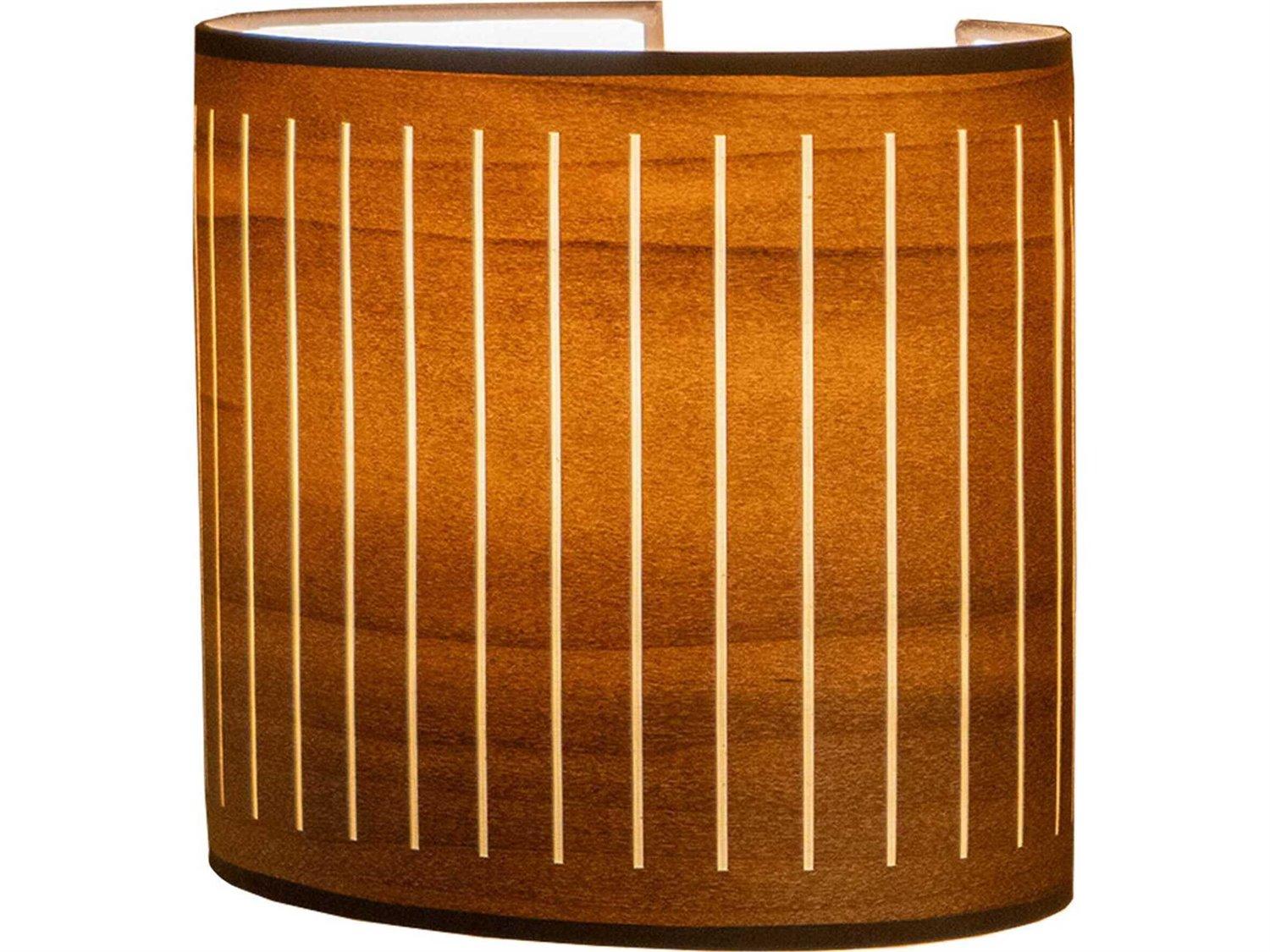 Nomon Autumn 1-Light Natural Walnut Brown Wall Sconce
