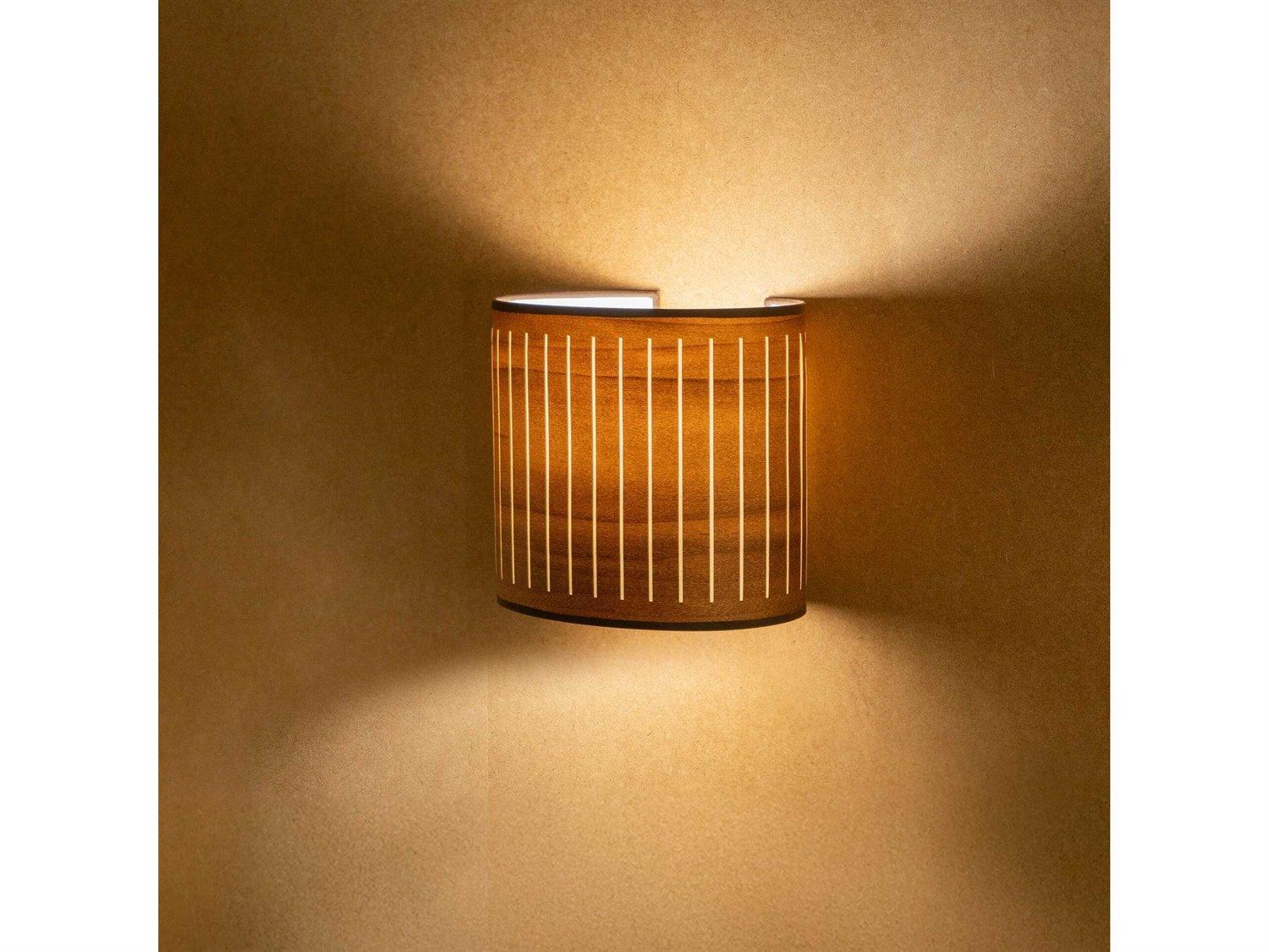 Nomon Autumn 1-Light Natural Walnut Brown Wall Sconce