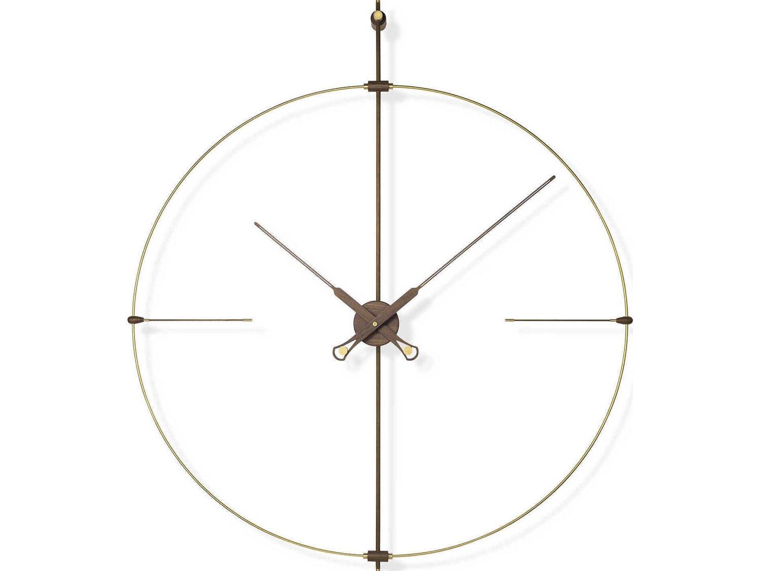 Nomon Bilbao Premium Brass Walnut Wall Clock