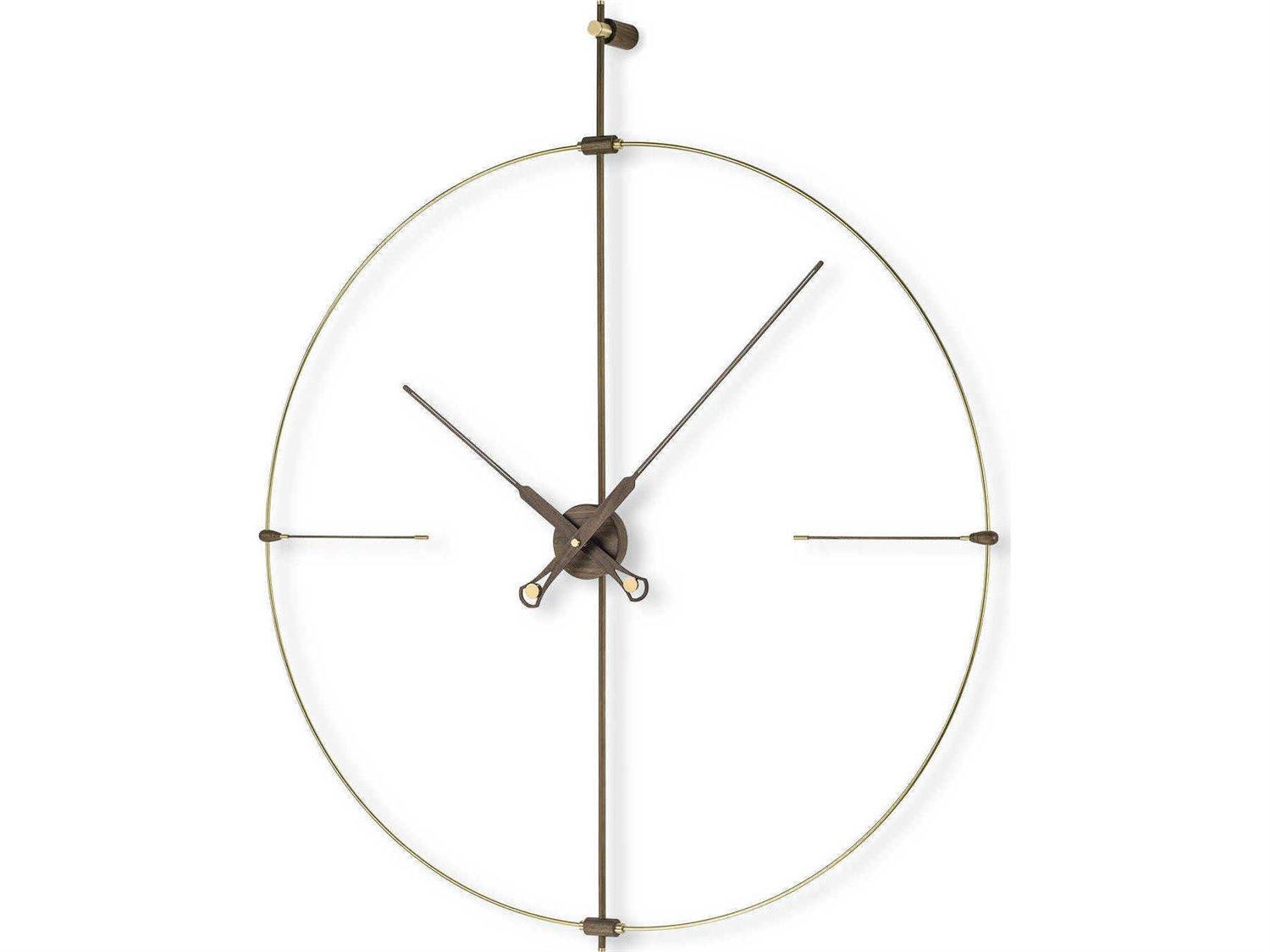 Nomon Bilbao Premium Brass Walnut Wall Clock