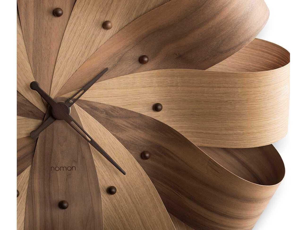 Nomon Brisa Mixto Walnut Oak Wall Clock