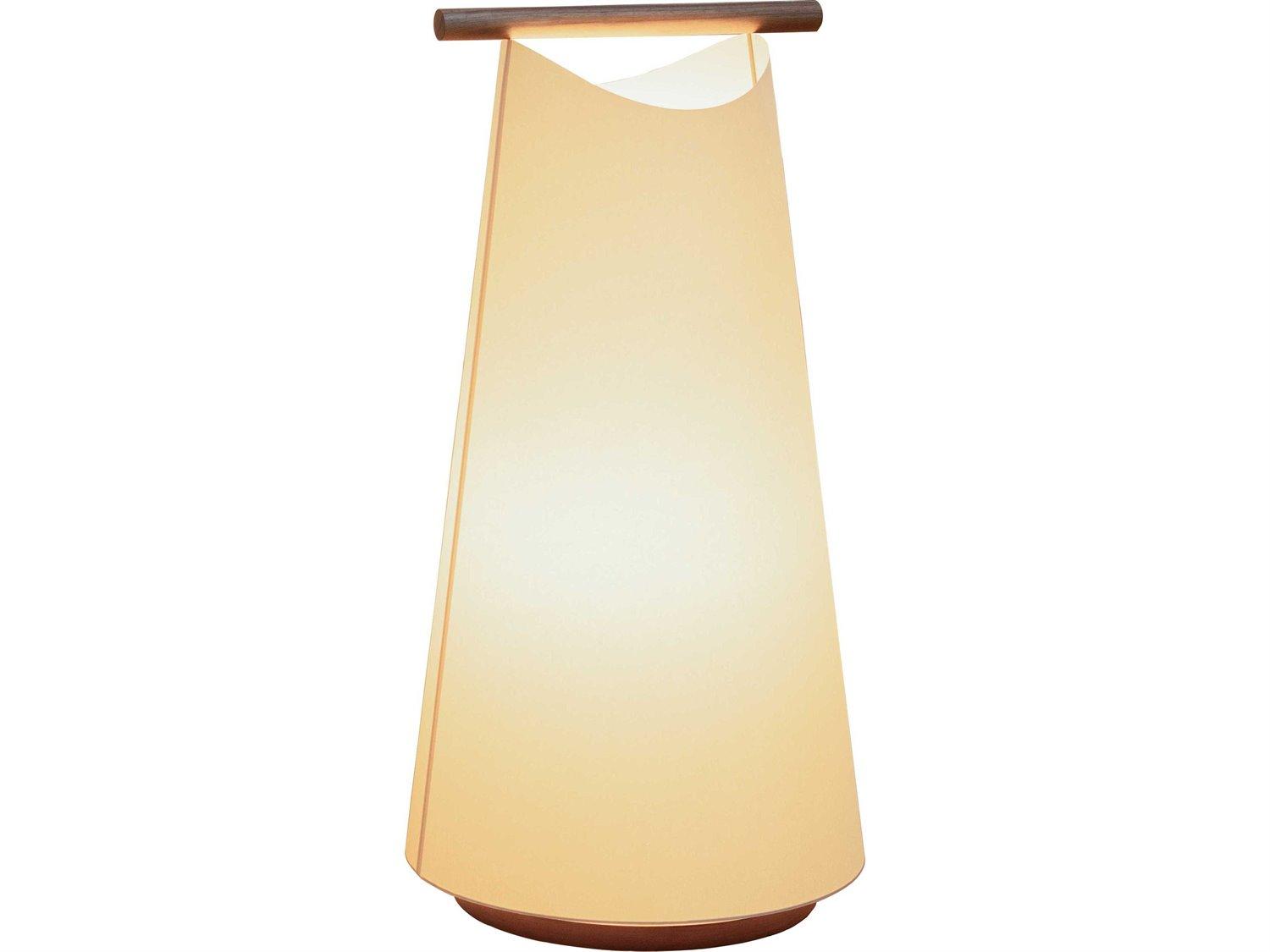 Nomon Catay Parchment Natural Walnut Brown Floor Lamp