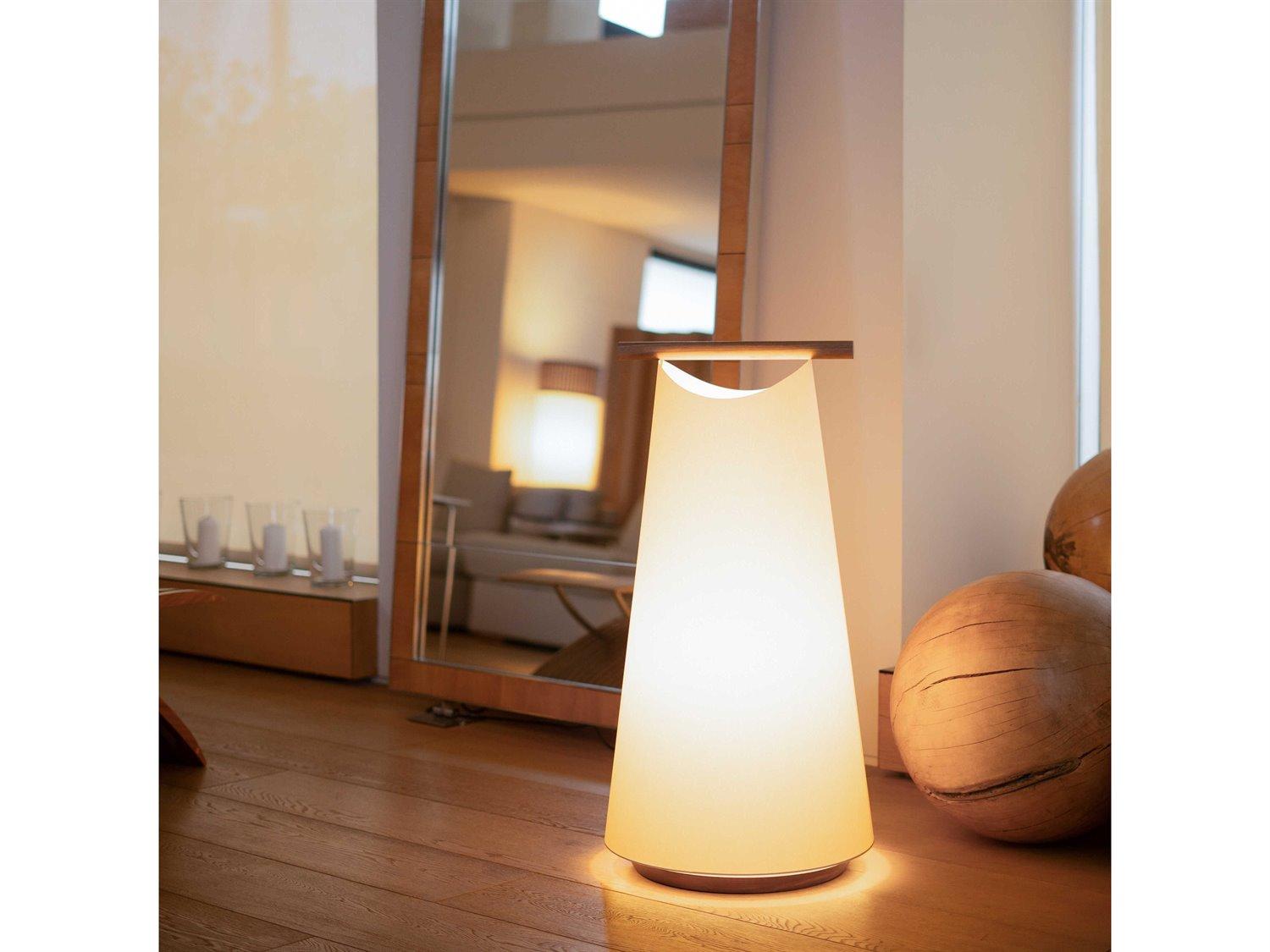 Nomon Catay Parchment Natural Walnut Brown Floor Lamp