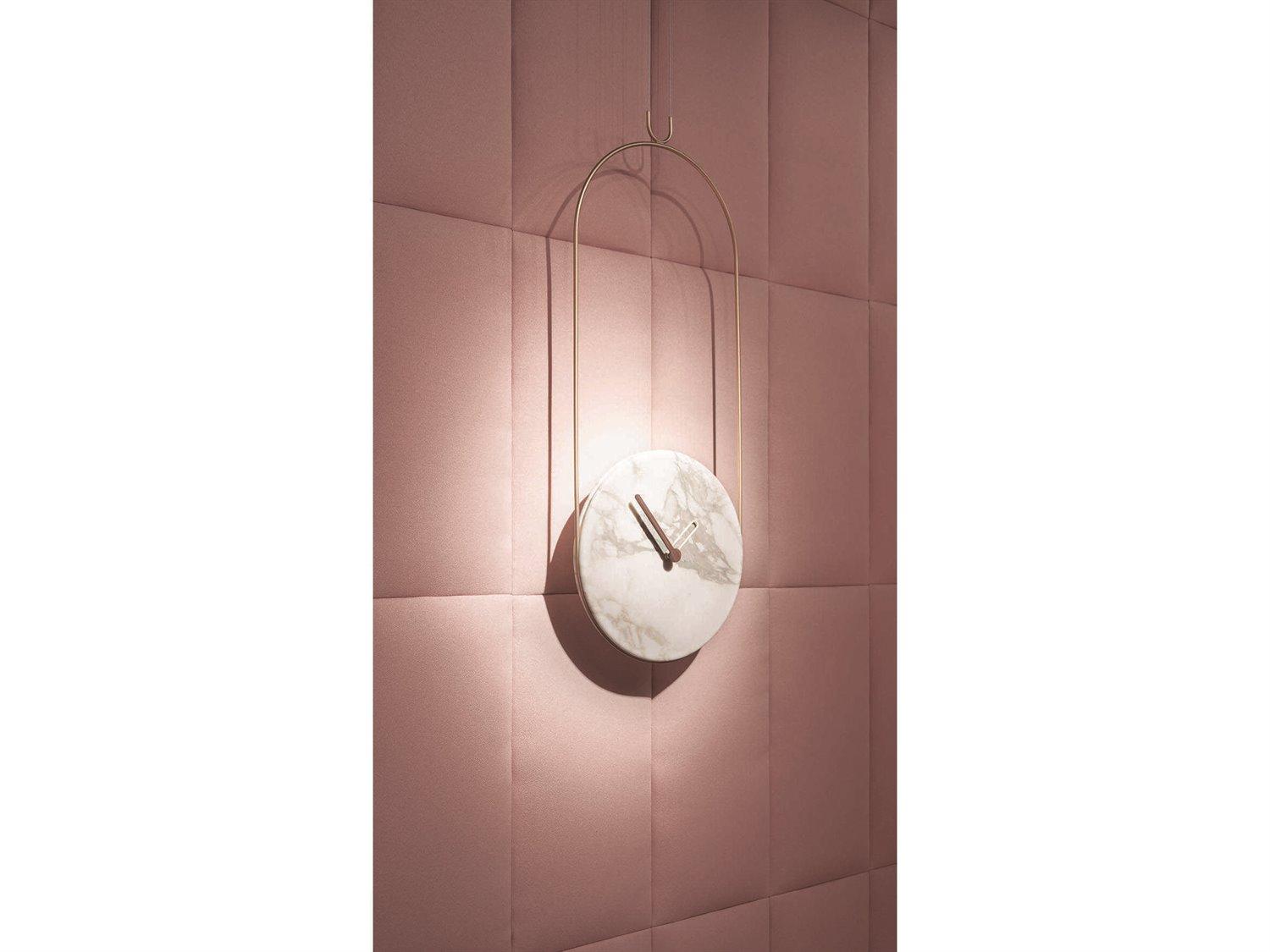 Nomon Colgante Brass Calacatta Gold Marble Wall Clock