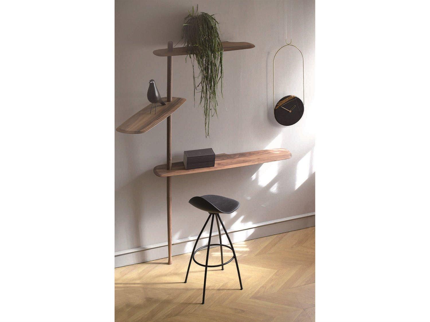 Nomon Colgante Brass Sahara Noir Marble Wall Clock