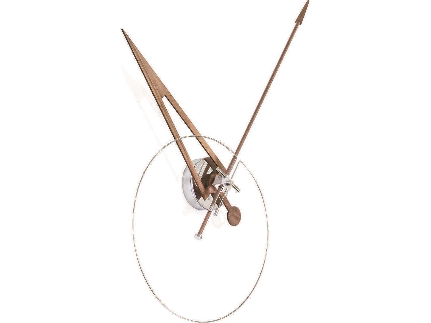Nomon Cris Polished Brass Black Walnut Wall Clock