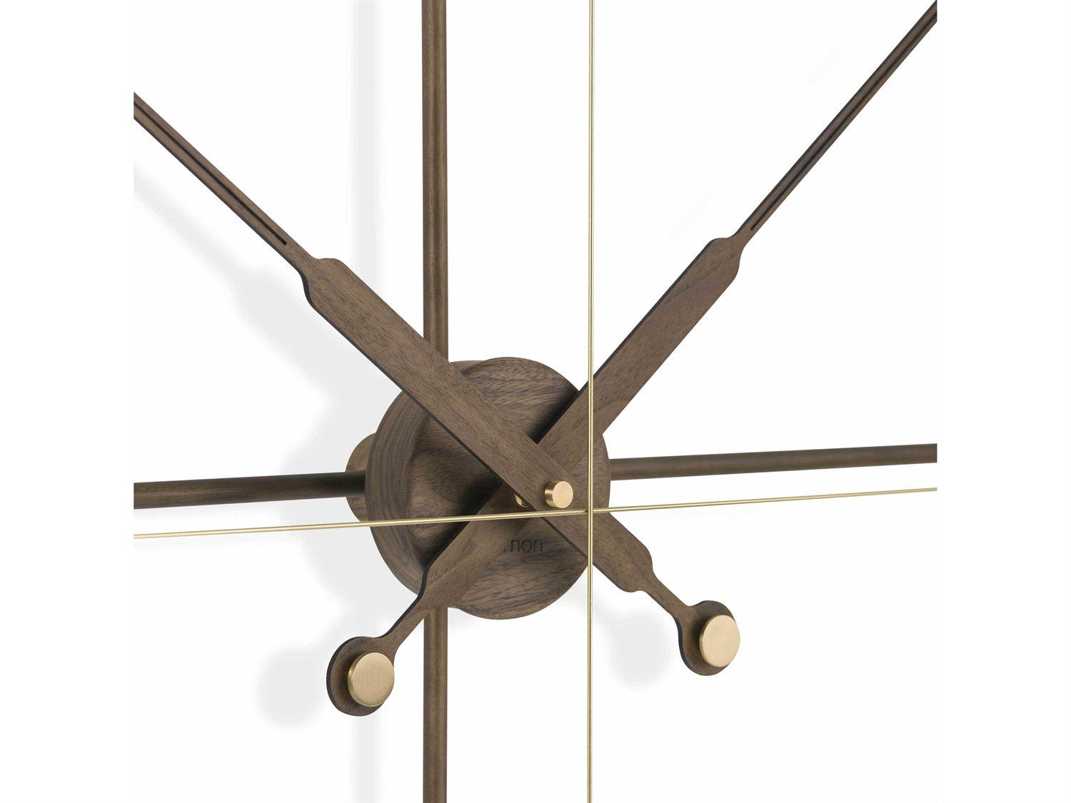 Nomon Delmori Brass Walnut Wall Clock