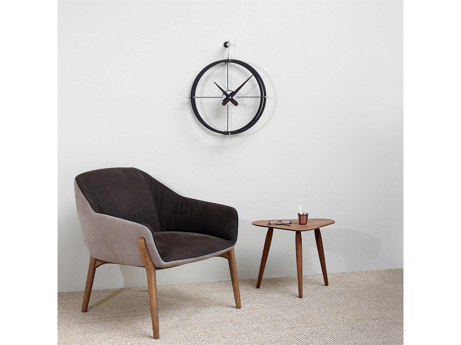 Nomon Dos Puntos Calabo Wood Brass Wall Clock
