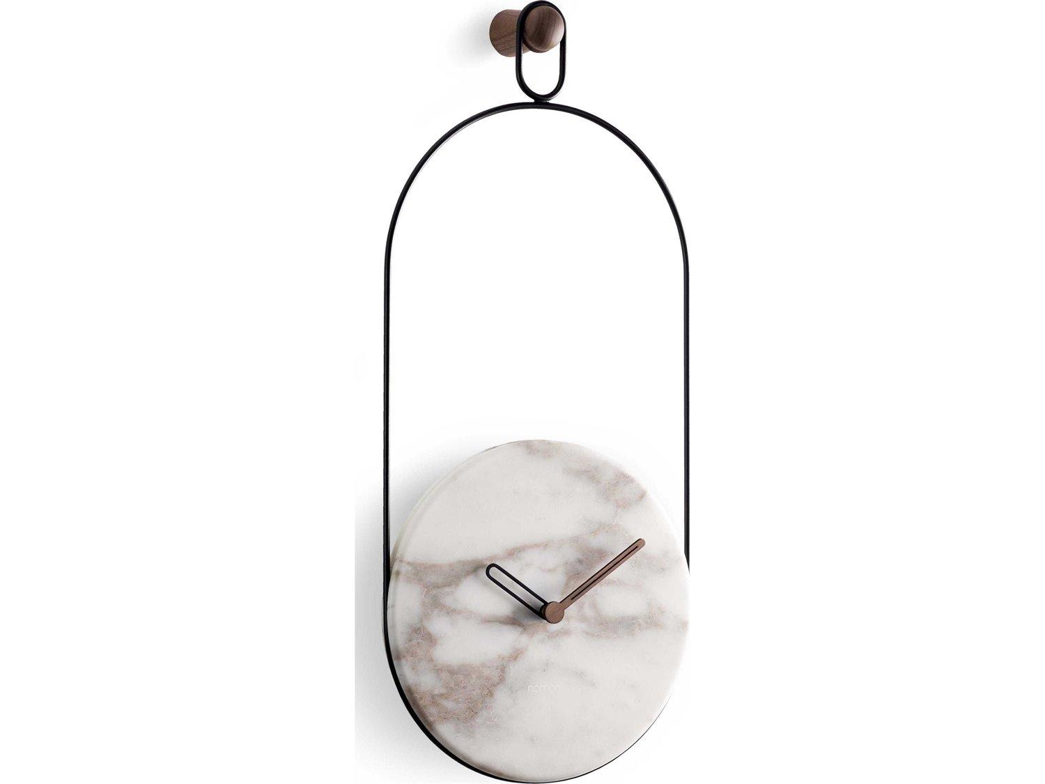 Nomon Eslabon Black Calacatta Gold Marble Wall Clock
