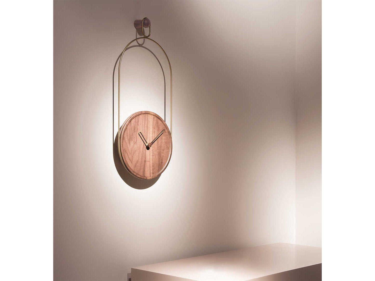 Nomon Eslabon Brass Walnut Wall Clock