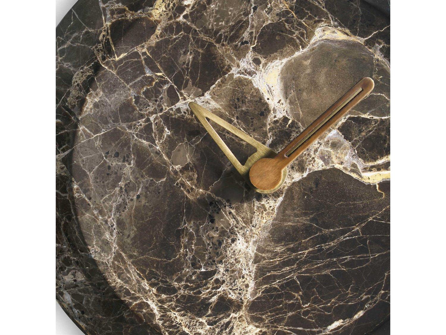 Nomon Bari Walnut Emperador Marble Wall Clock