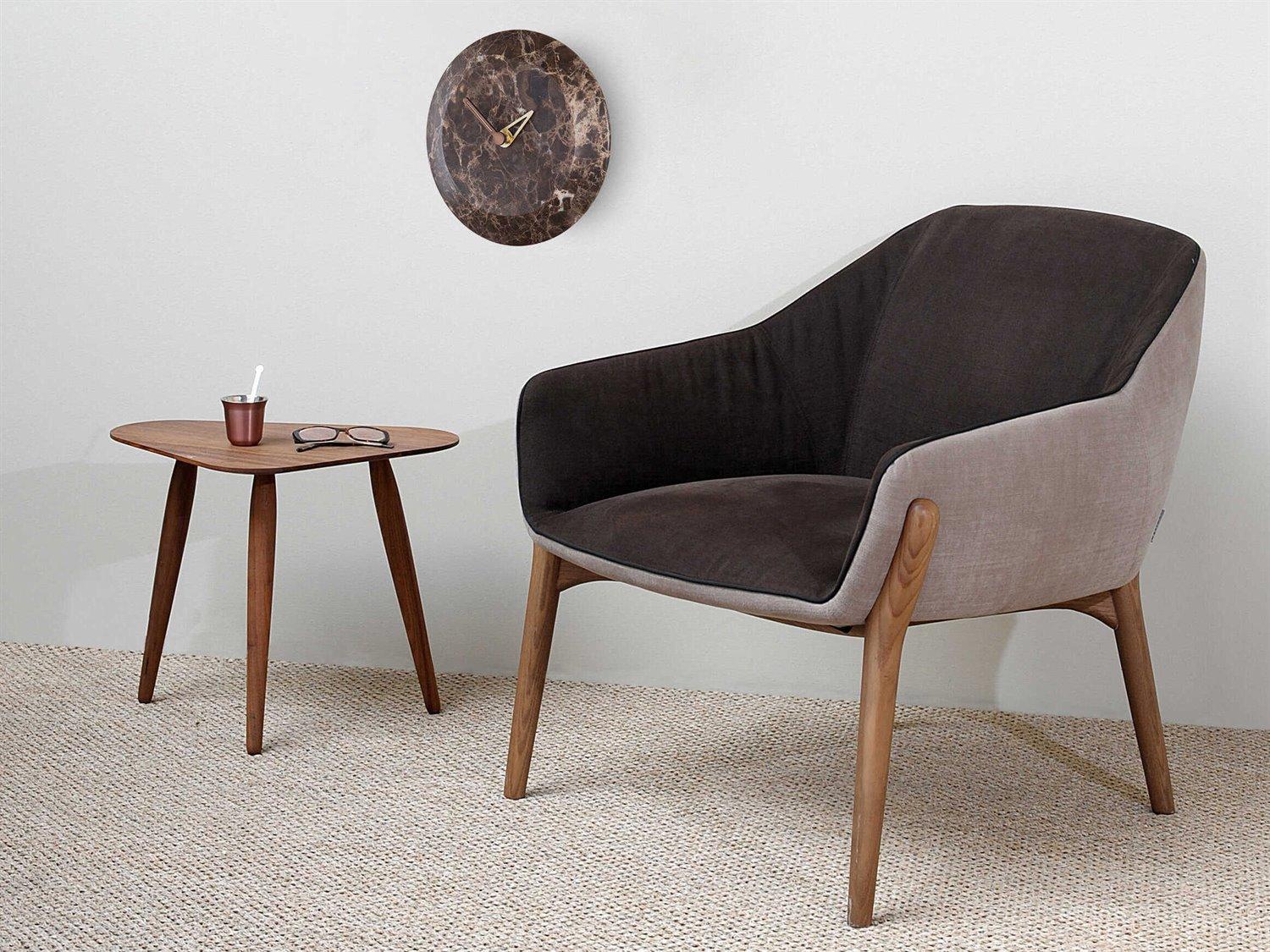 Nomon Bari Walnut Emperador Marble Wall Clock