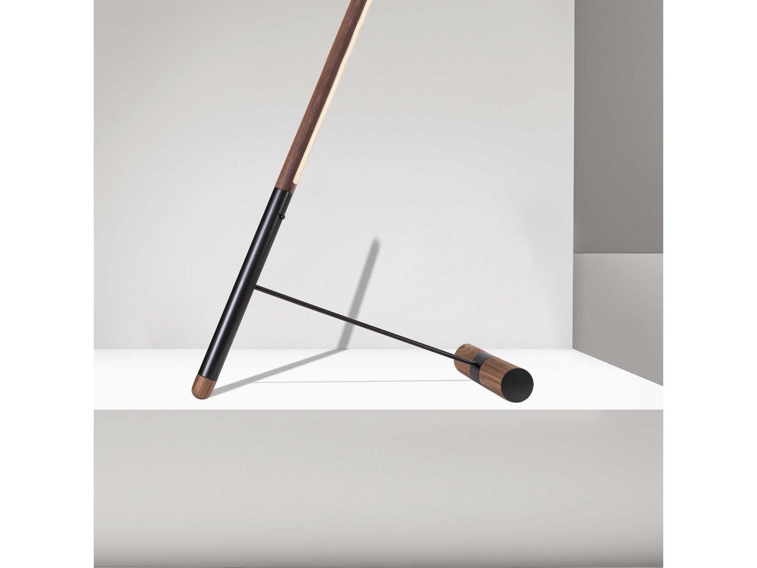 Nomon Linea Walnut Graphite Brown Floor Lamp