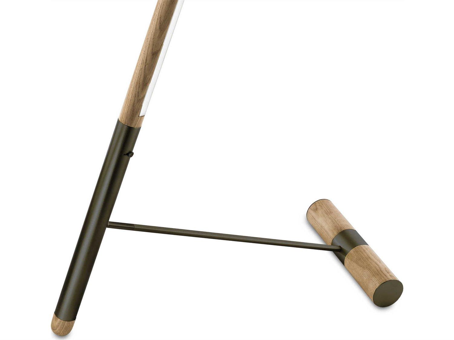 Nomon Linea Oak Graphite Wood Floor Lamp