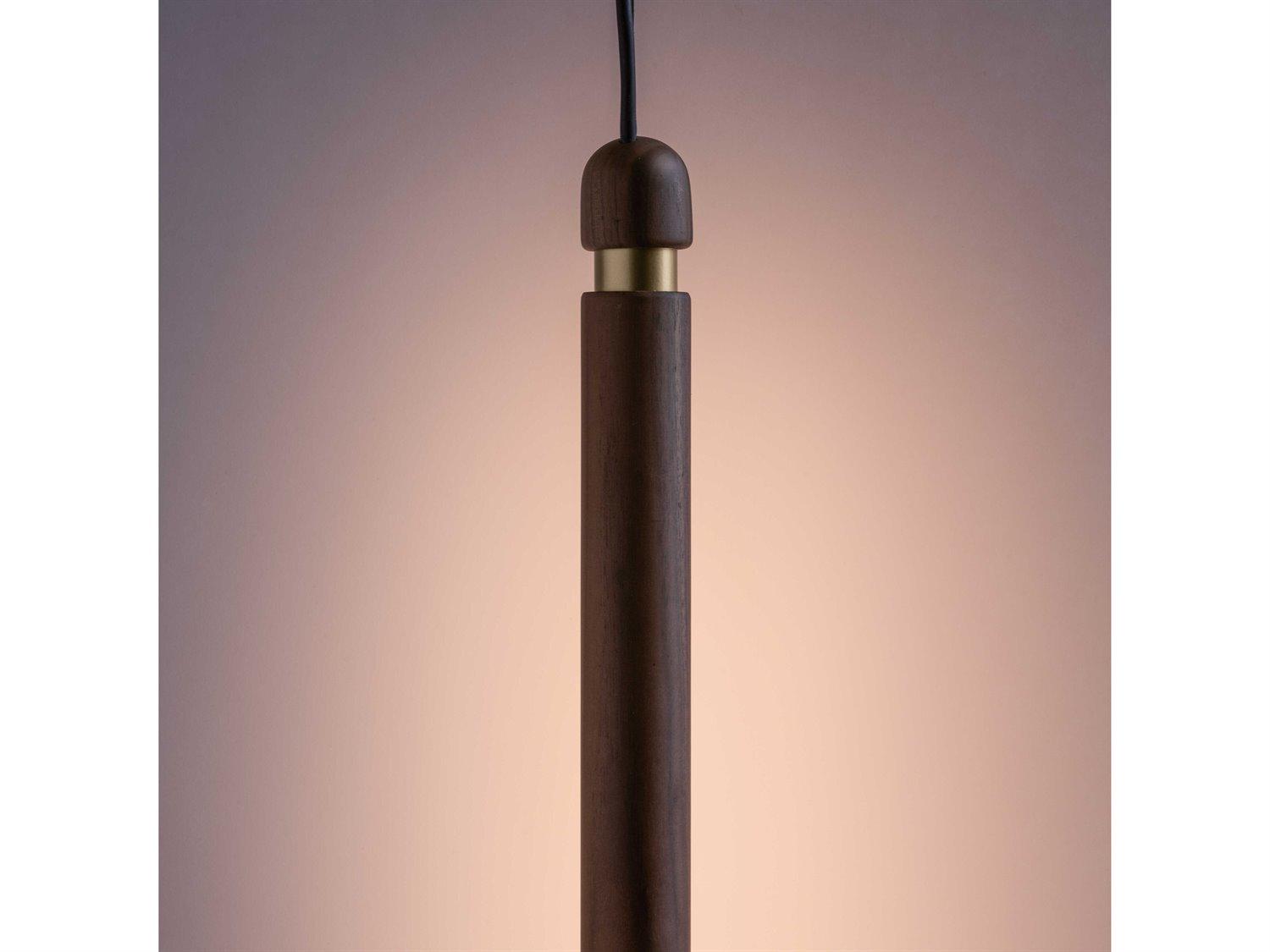 Nomon Linea 1-Light Walnut Brass Linear Mini Pendant