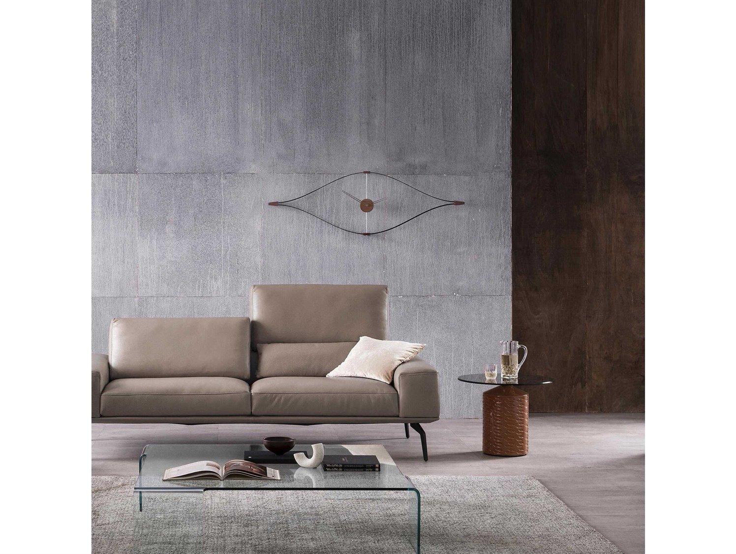 Nomon Look Black Walnut Polished Brass Wall Clock