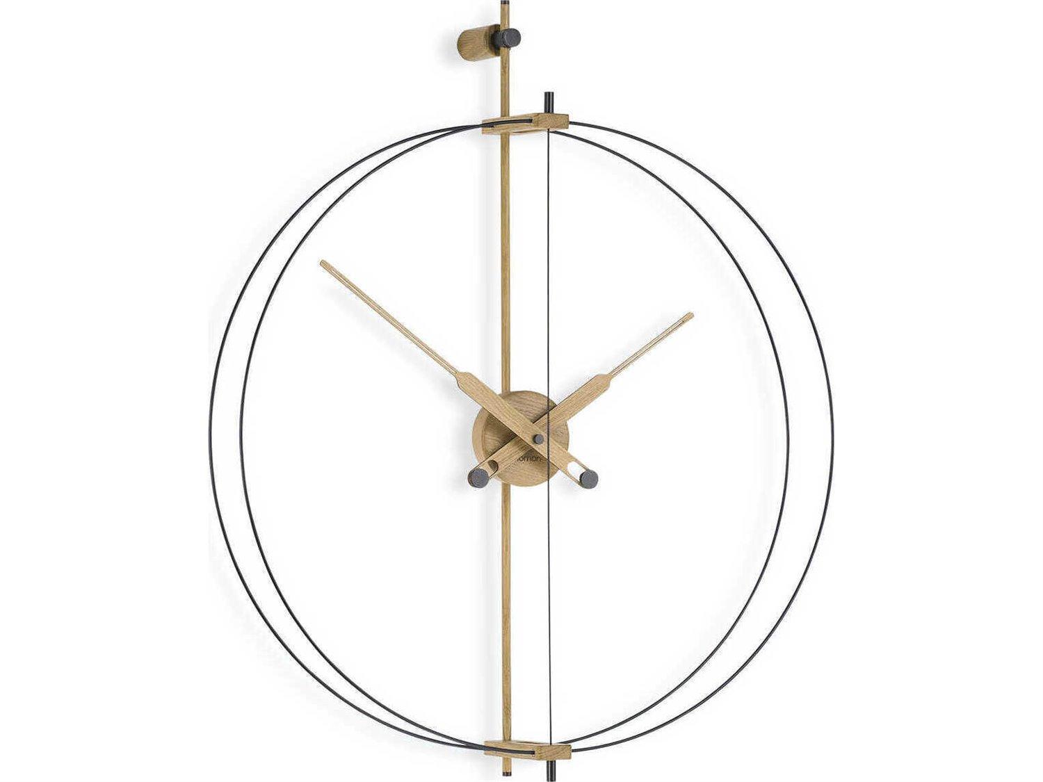 Nomon Mini Barcelona Black Brass Wall Clock