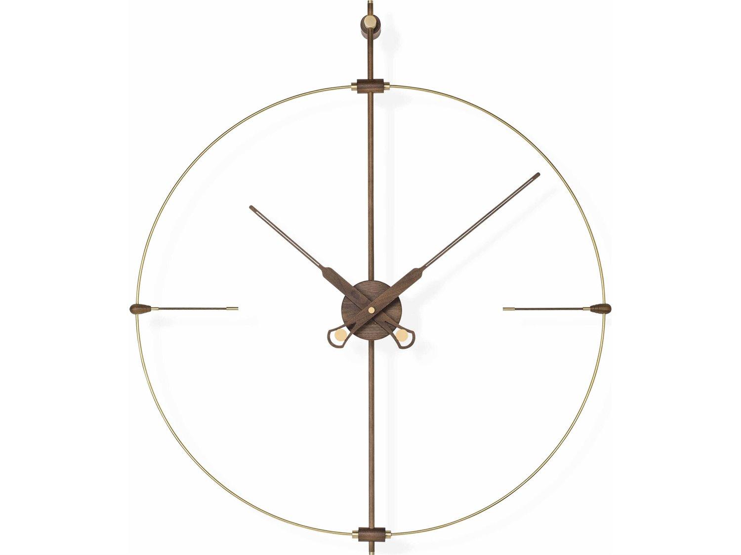 Nomon Mini Bilbao Brass Walnut Wall Clock