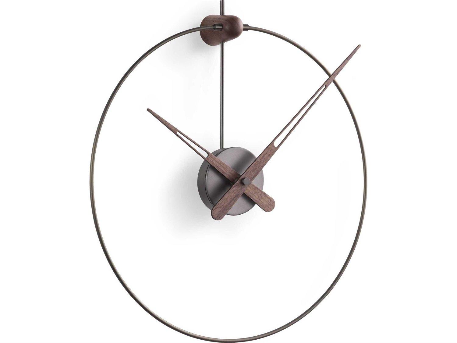 Nomon Micro Anda Graphite Walnut Wall Clock