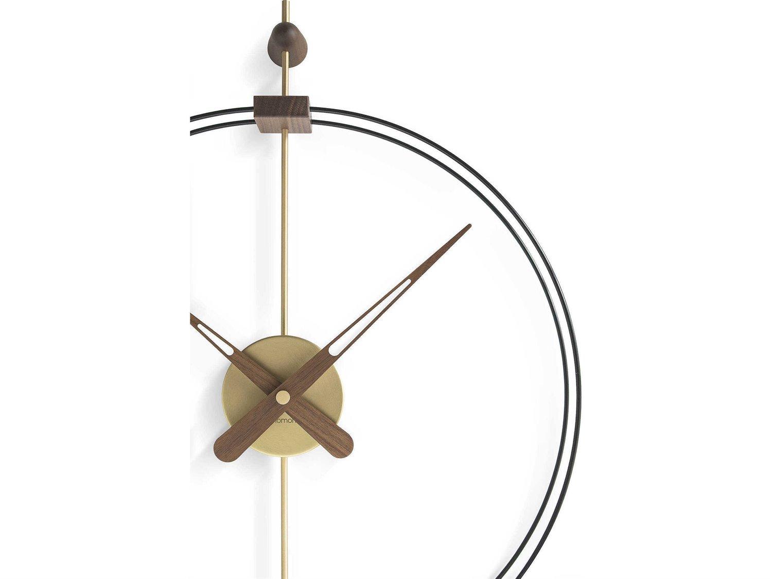 Nomon Micro Barcelona Black Polished Brass Wall Clock