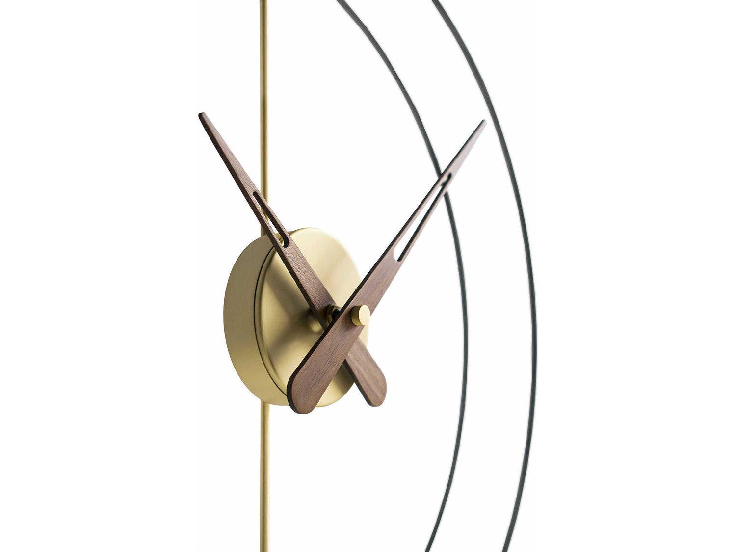Nomon Micro Barcelona Black Polished Brass Wall Clock