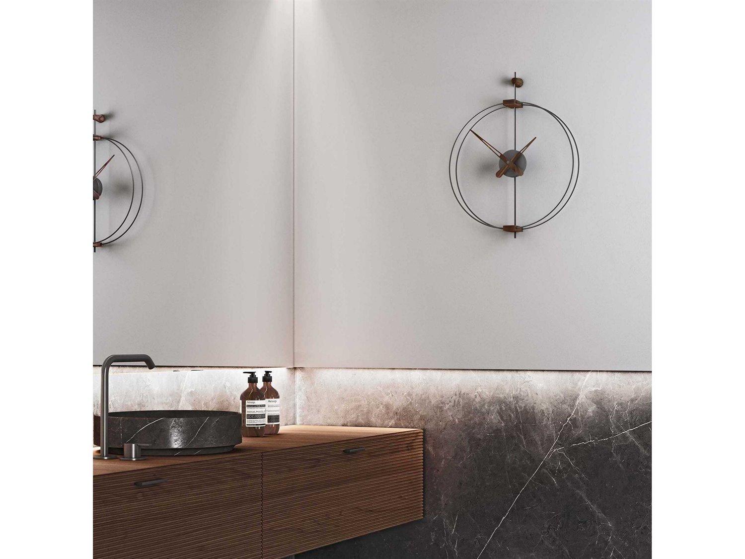 Nomon Micro Barcelona Black Graphite Wall Clock